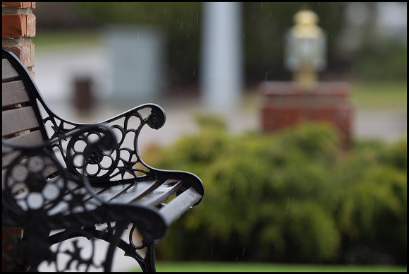 Rainy-day bench